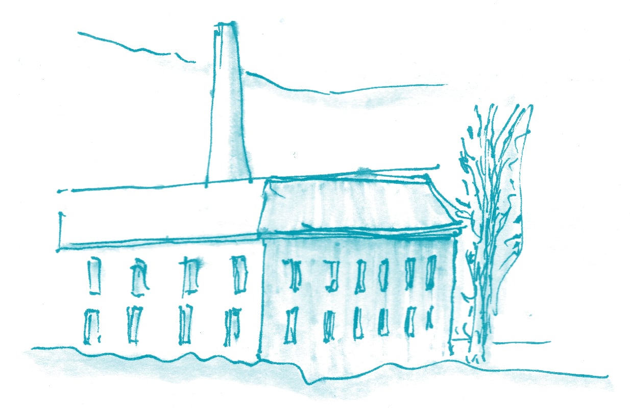 A illustration of Longlands Mill